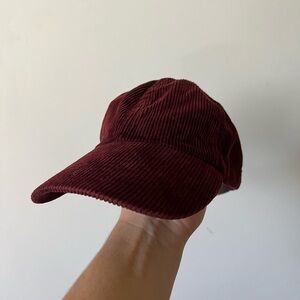 J. Crew Maroon Corduroy Hat OS